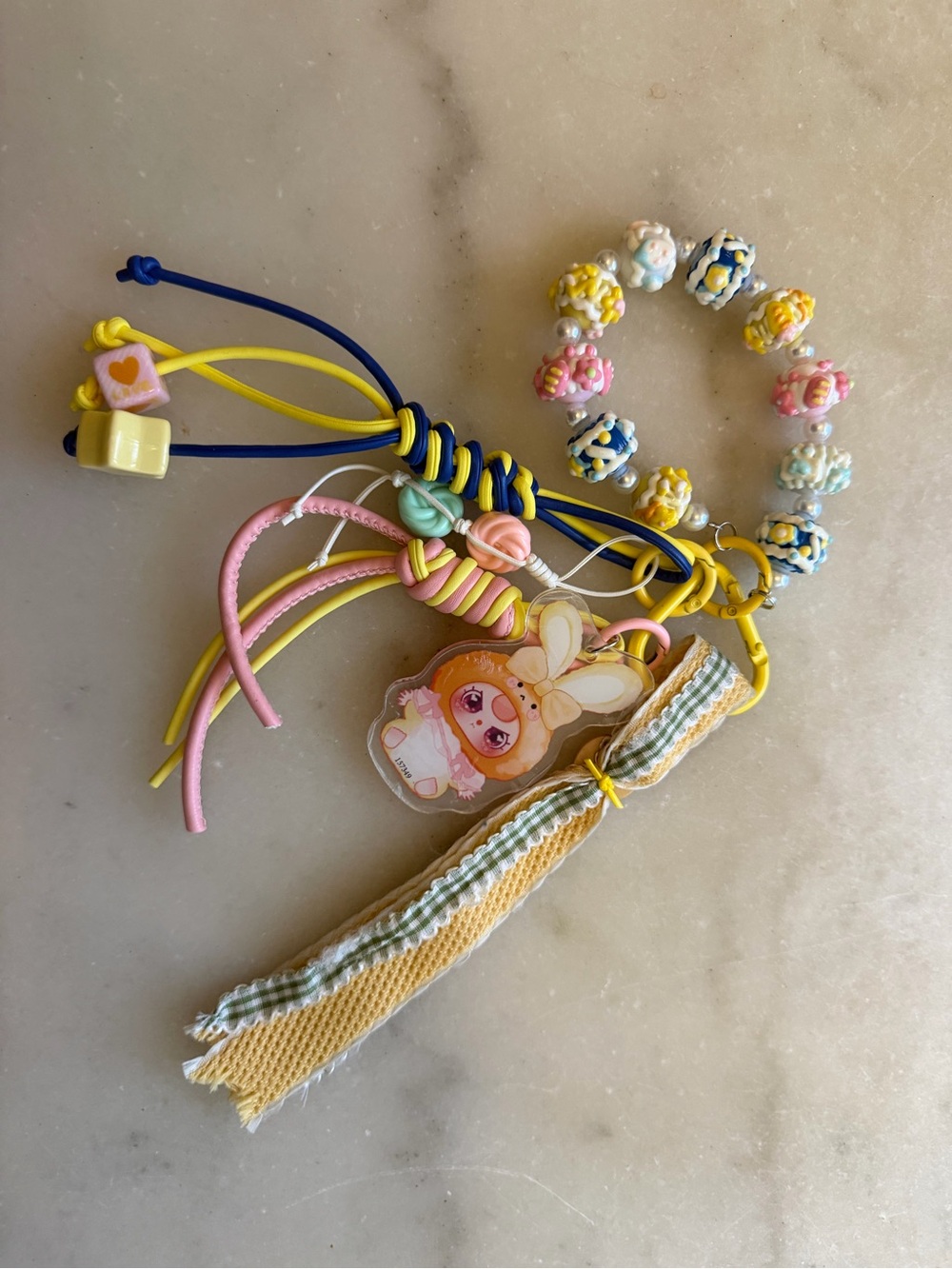 Baby Three Love charm keychain